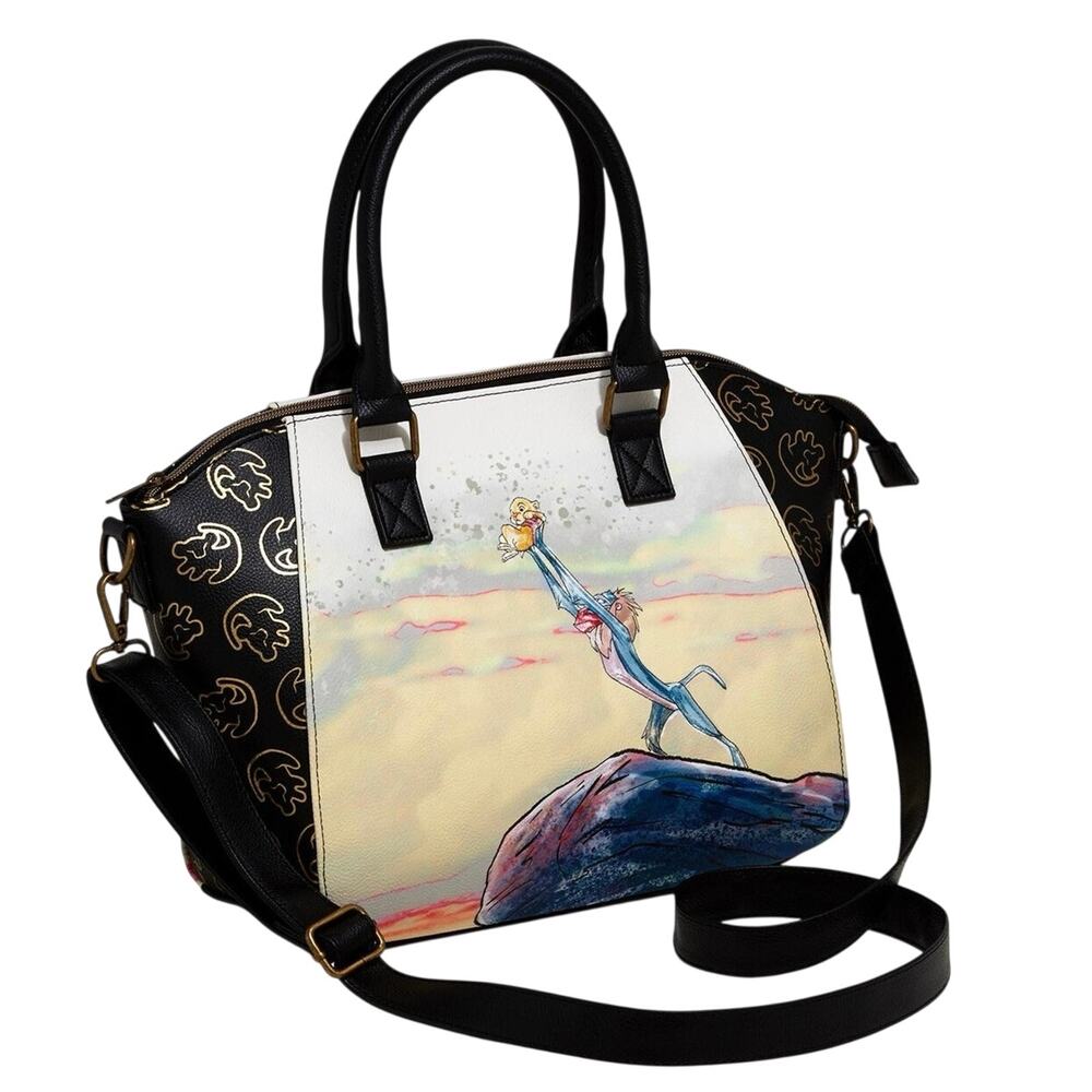 Loungefly Disney The Lion King Pride Rock Satchel Bag with matching wallet set - Picture 4 of 6